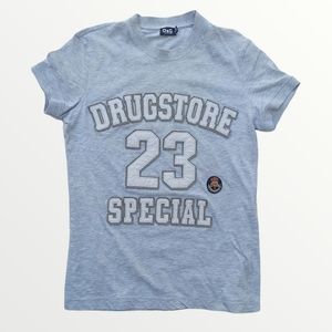 D&G 'Drugstore 23 Special' Gray Crew Neck Short Sleeve T-Shirt